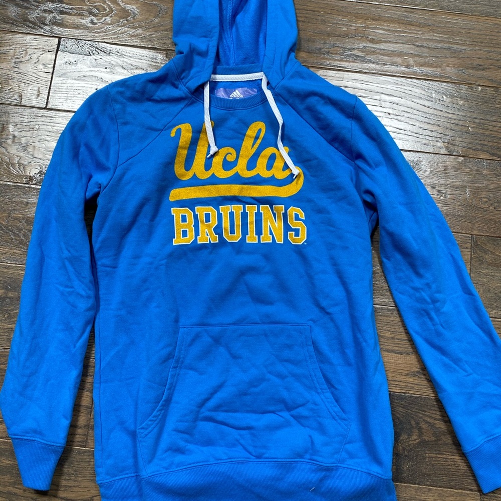 adidas UCLA Bruins Blue Hoodie with Yellow Logo